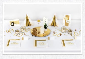Geburtstag Tischdeko Zahlen in Gold