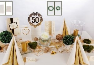 Tischdeko_Goldene_Hochzeit_Creme
