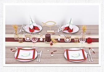 Kommunion, Konfirmation Tischdeko Brot und Ähren