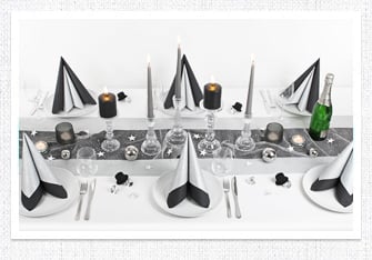 Tischdeko Silvester Dinner For All