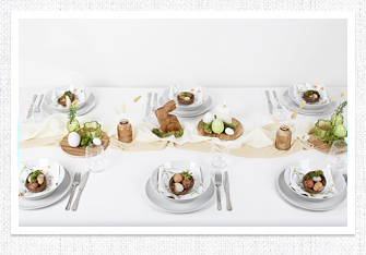 Tischdeko Hauchzarte Ostertafel