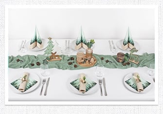 Tischdeko Advent, Winter, Weihnachten Wichtelwald
