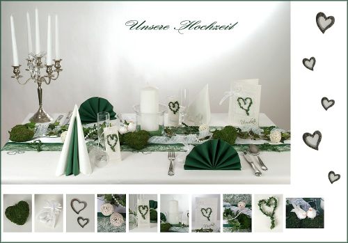 Tischdeko Hochzeit Grün