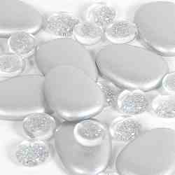 Glassteine silber klar