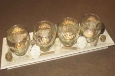Kerzentablett in Silber