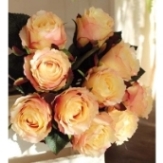 Kunstblumen Rosen in apricot