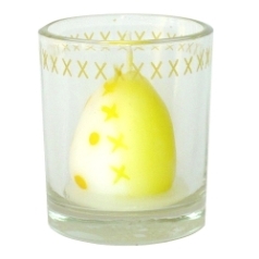 Osterei Kerze im Glas