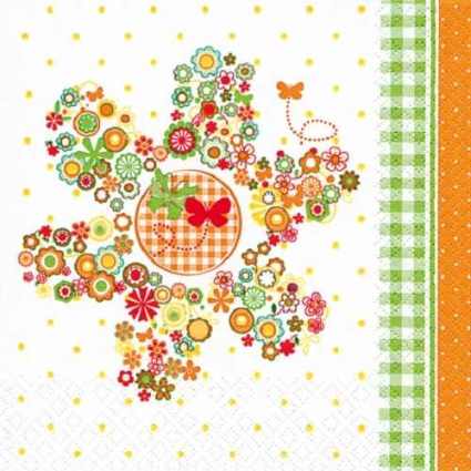 Servietten Blumen in Blume