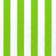 Servietten Streifen grün/weiß