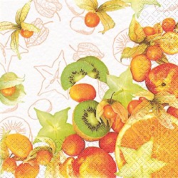 Servietten Yellow Fruits 33x33