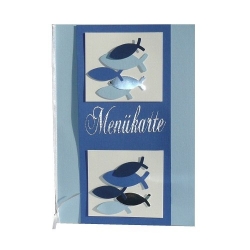 Menükarte mit Motiv Fisch