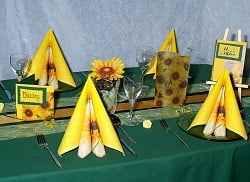 Tischdeko Sonnenblumen