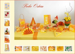 Tischdeko orange gelb