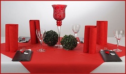 Tischdeko Weiß-Schwarz-Rot