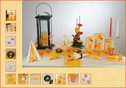Tischdeko Gelb Orange