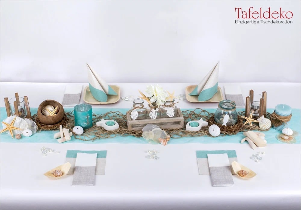 Tischdekoration Maritime Tafel Deko Muschel Keramikfigur Muschel